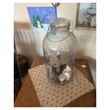 Large decorative ball jar, sailor light
