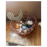 Egg basket and marble eggs