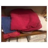 Towels, blankets in hall closet