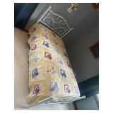 Metal framed twin bed