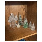 3 Crystal Christmas Trees, 2 Tree candle h