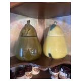 Two pair cookie jars, 12 inch tall