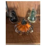 Paperweights: pumpkin and two pears