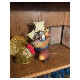 Jim Shore Thanksgiving boat, turkey, strawberry