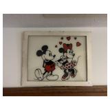 Mickey and Minnie lovey picture with hearts