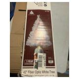 White fiber optic Christmas tree in box