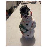 14 inch tall empire 1968 blowmold snowman