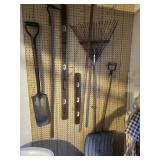 Various yard tools levels