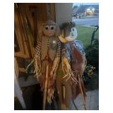 Three scarecrows