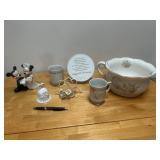Chamber pot, Mickey & Minnie wedding figurine,
