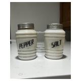Milk Glass Salt & Pepper Set