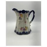 Porcelain blue overlay pitcher