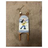 Hand Painted Mickey Mouse Sled -1985