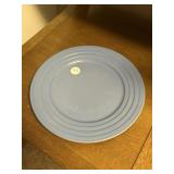Vintage blue Hazel Atlas dinner plate from the