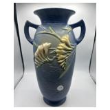 Roseville pottery, Freesia  rich blue glaze,