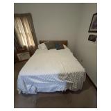Full oak sleigh bed