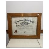 Early 1887 Hamilton high school diploma