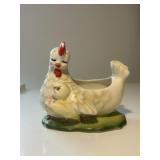 Hen with Baby Chick Planter