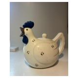 Rooster Tea Pot - Hand Painted Japan
