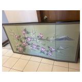 4-screen folding wall artwork.  Each panel is