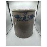 6 Gal. Salt Crock with Cobalt Blue Glaze
