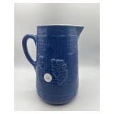 UHL Dark blue salt glaze milk pitcher with grapes