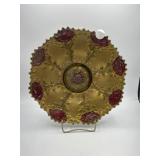 Goofas glass plate and brass stand