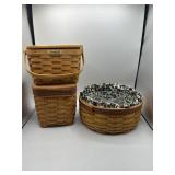 Three Longaberger baskets - Dresden -97, K