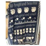 Blue and White Cow Throw