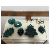 Miscellaneous Christmas glassware Lefton