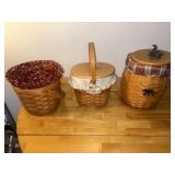 3 Longaberger Baskets
