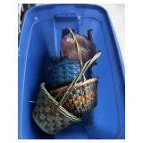 Tote with Easter baskets and eggs