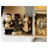 Tote with vintage Christmas figurines