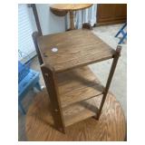 Square wooden display stand
