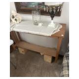 Wood display table