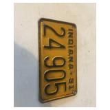 1931 Indiana License Plate
