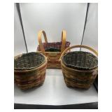 Three Longaberger  Christmas baskets / ï¿½92, ï¿½94,