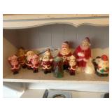 Tote full Vintage Santa Candles, other candles