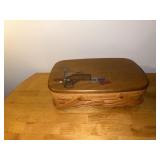 Longaberger Covered Storage Basket w/ hand