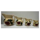 Watt Pottery - Set of 4 Apple Pitchers