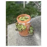 Planter with chickens