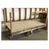 Industrial Cast Iron Wheeled Shop Cart