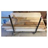 Shop Cart on Casters with Wood Material