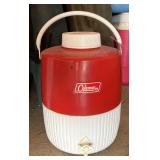 Folding Steel Quad Chairs & Coleman Drink Dispenser