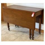 Early Walnut Drop Leaf Dining Table
