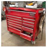 Mobile 15-Drawer Shop Cabinet & Contents