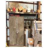 Metal Shop Cabinet & Contents