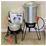 Bayou Classic 30 Qt & 10 Qt Cookers with Gas Burners