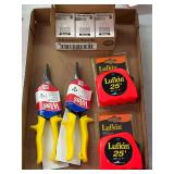Lufkin Tape Rules, Wiss Metal Snips, & Master Lock Padlocks