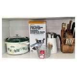 Rival Crockpot, Corning Ware Pitcher & Cutlery